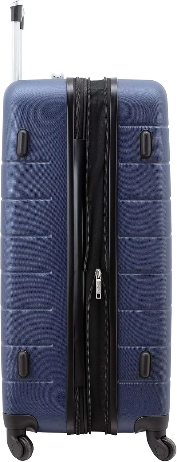 Wrangler Smart Luggage Set with Cup Holder and USB Port, Navy Blue, 20-Inch Carry-On - 81uJsdGvGeL._AC_SL1500_